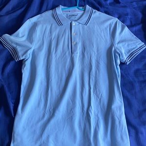 Express light blue stretch polo